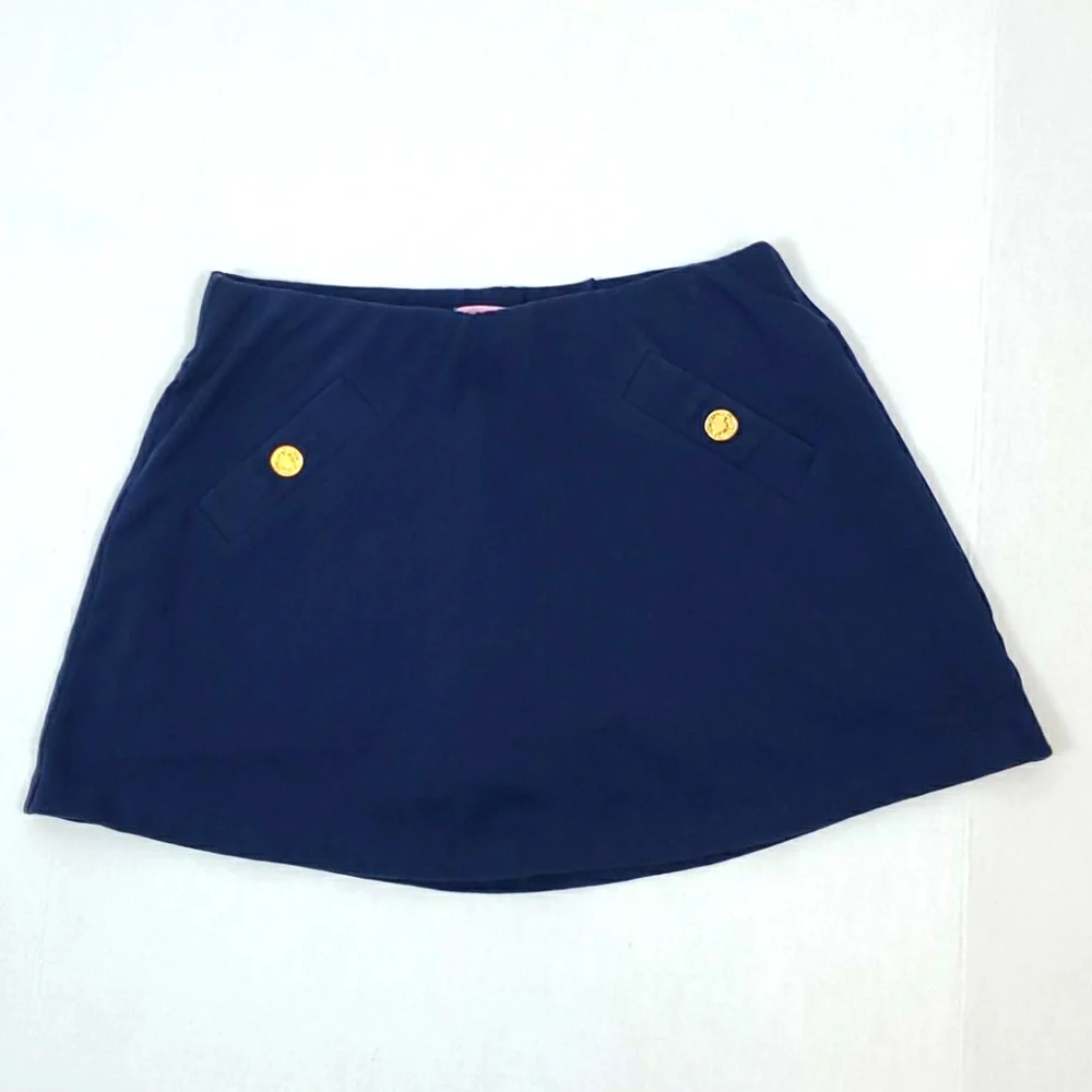 Lilly Pulitzer Jakarta blue mini skirt women size XS